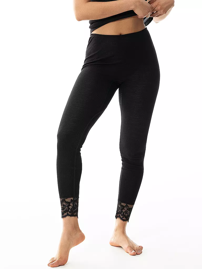 MEY Loungewear Leggings LOVE schwarz