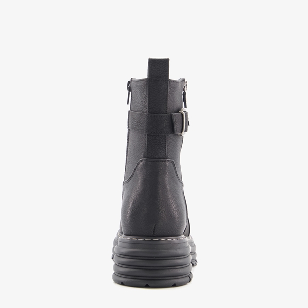 Blue Box dames biker boots zwart