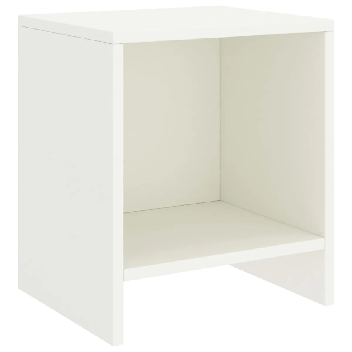 vidaXL Tables de Chevet - Blanc
