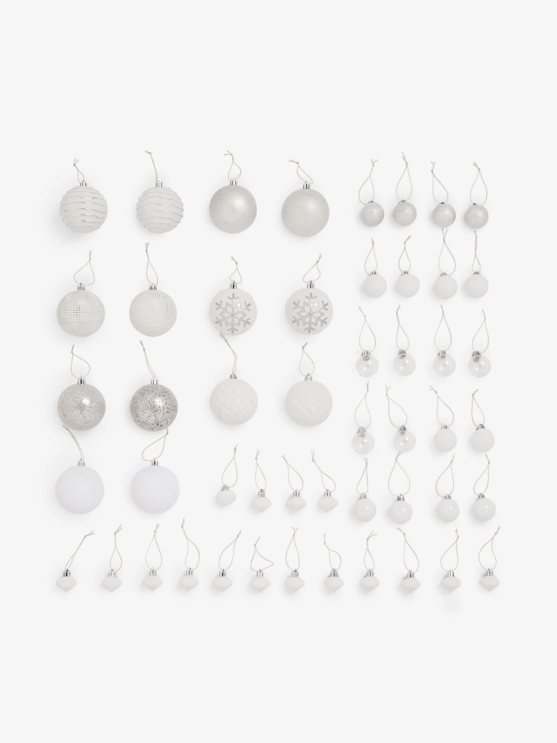 Set van 50 onbreekbare kerstballen