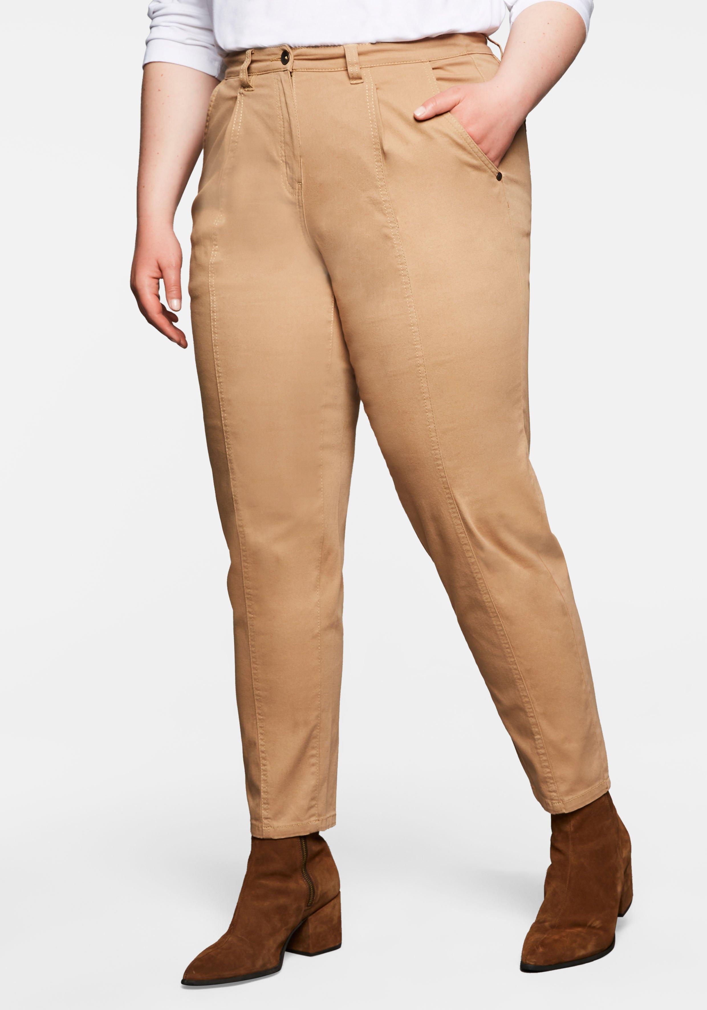 Hose OLIVIA mit High-Waist-Bund und Naht vorn