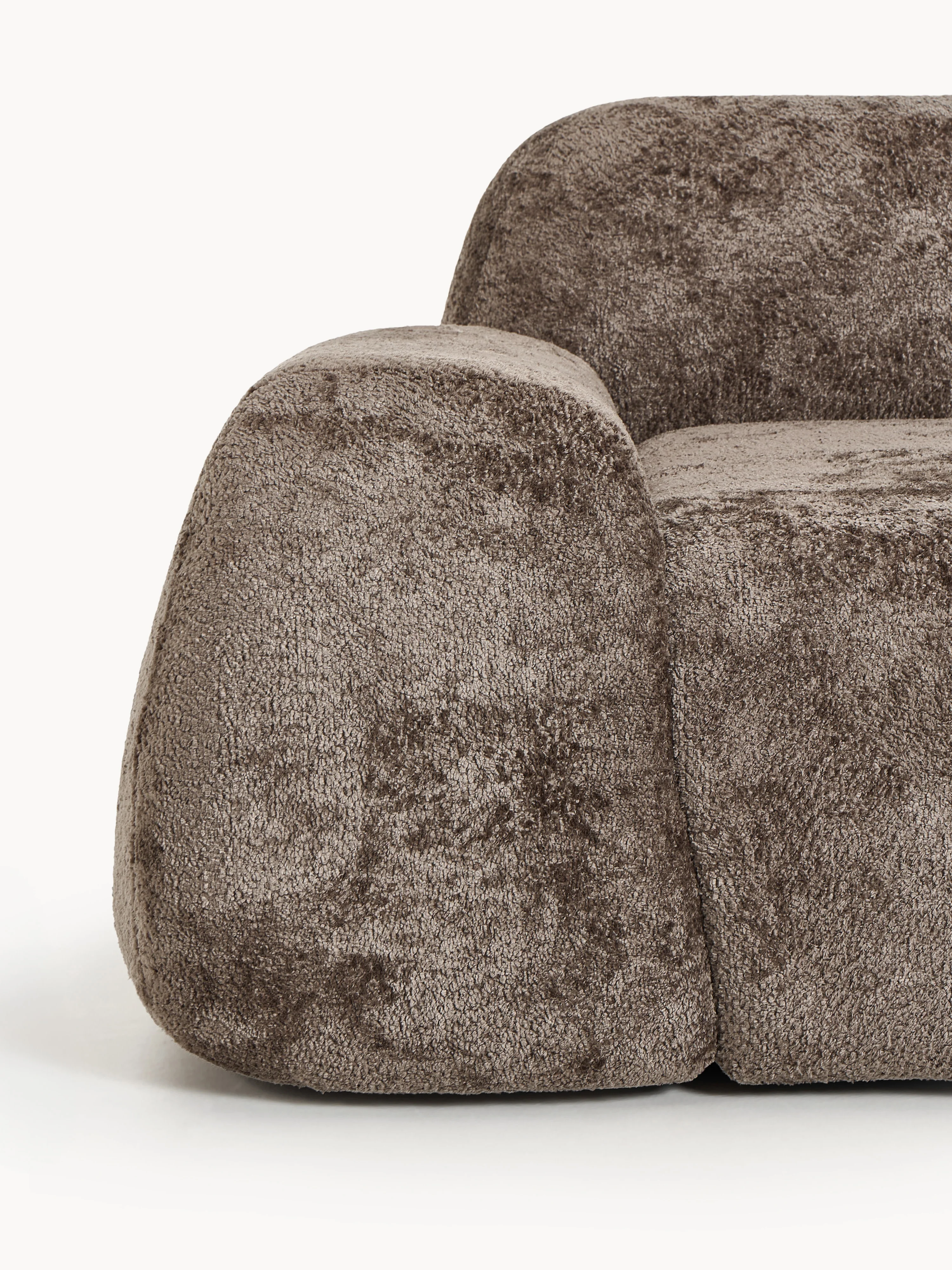 Modulaire teddy-bouclé hoekbank Wolke (3-zits)