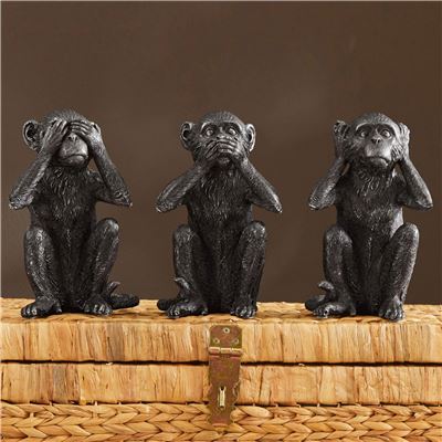 Statuettes singes de la sagesse - set de 3