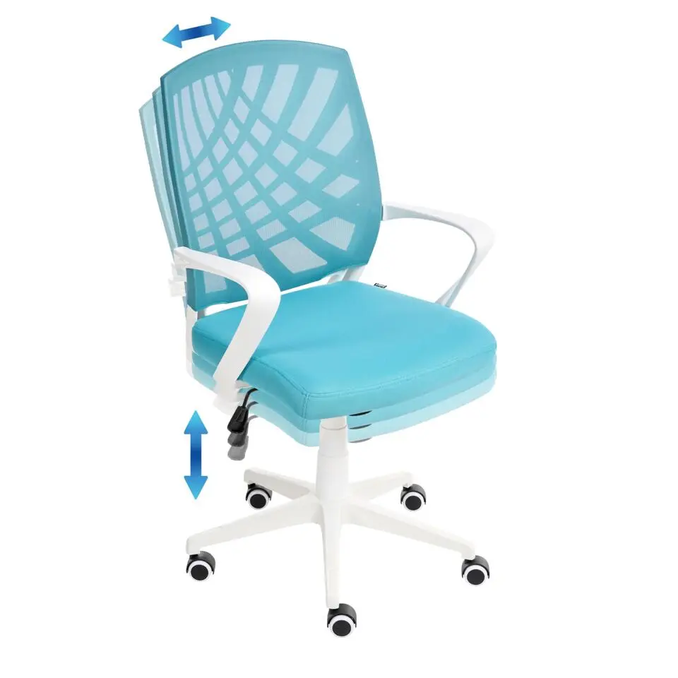 BONNY - Bureaustoel - Blauw - Polyester