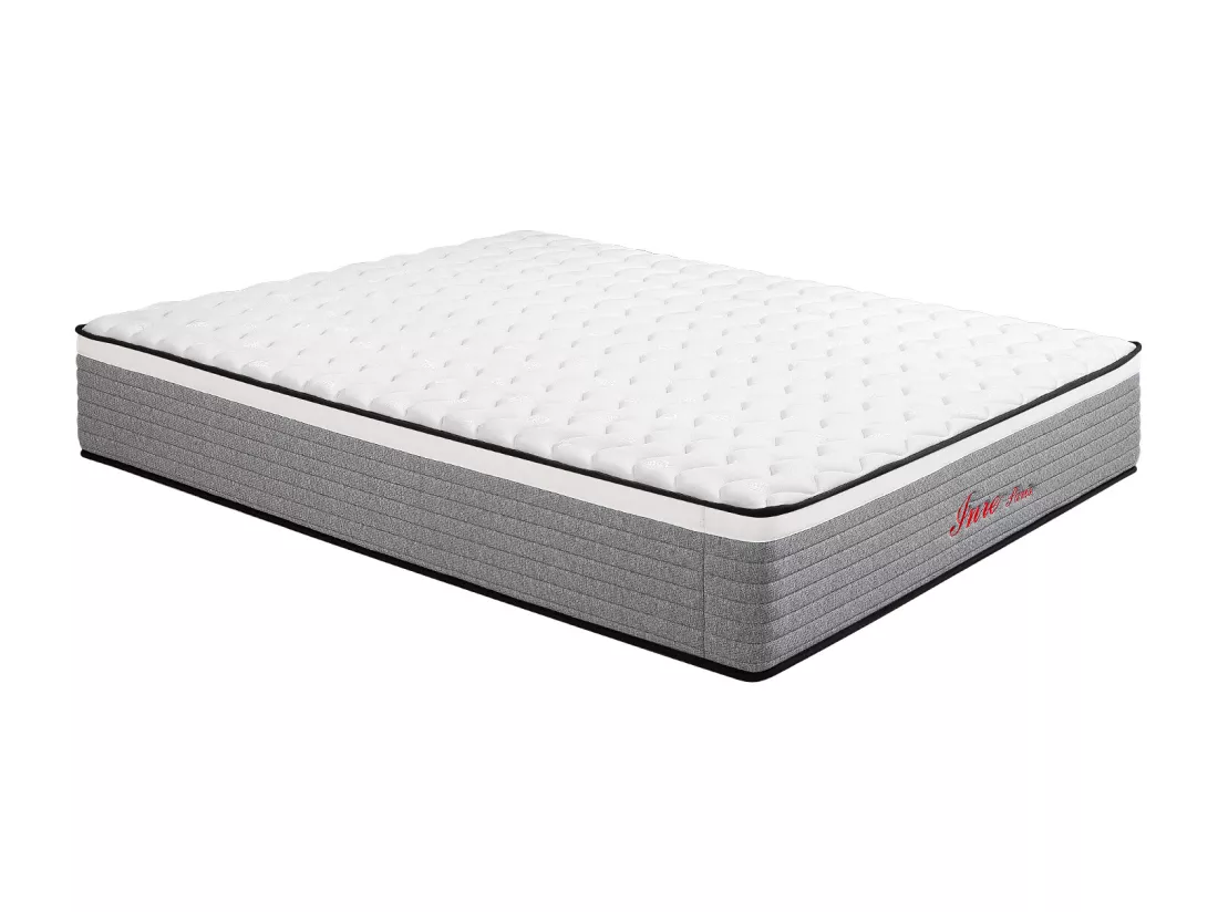 Matelas 160x200 cm INRE mousse à mémoire de forme, épaisseur 20cm, confort ferme, confort optimal, 7 zones ergonomique