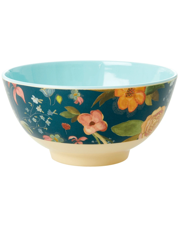 Melamin-Schale SELMAS FALL FLOWER MEDIUM in blau/hellblau