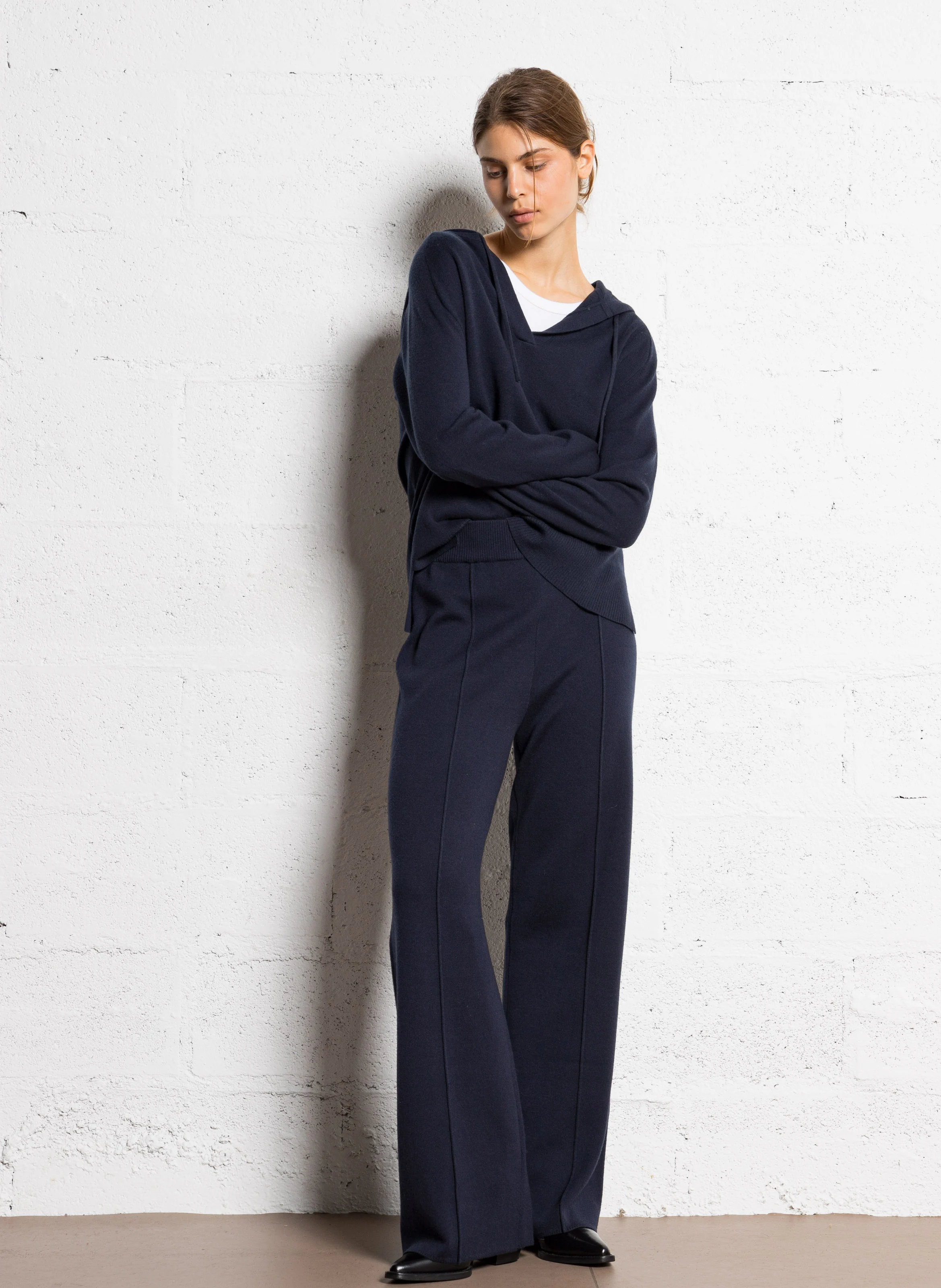 ALABAMA - Sweat à capuche en laine et coton | Bleu