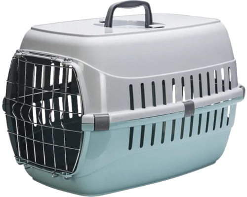 Karlie Eco Tourist 2 Aqua transportbox - 56 x 36 x 36 cm grijs turquoise