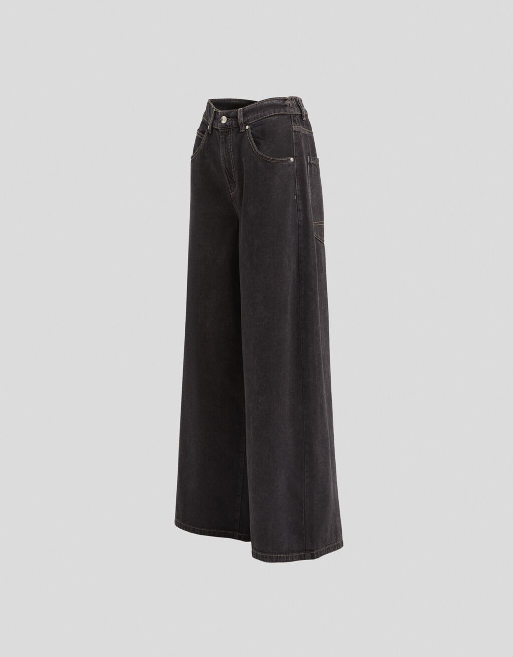 Calças de sarja Generation Bershka de perna larga e corte relaxado