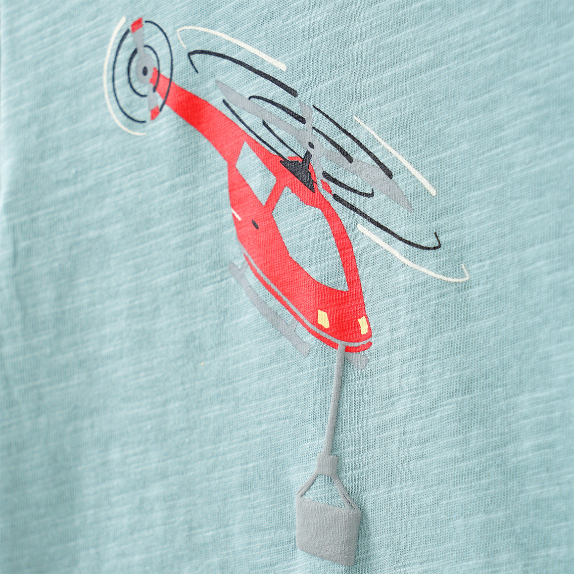 Topolino Jungen T-Shirt mit Feuerwehr-Print salbei