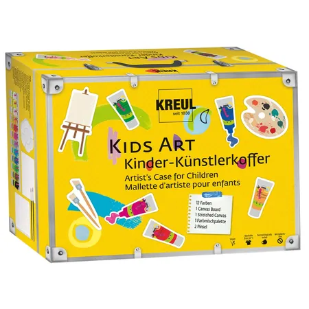 KREUL Kids Art Kinder-Künstlerkoffer, 1 Stück, Design 2-fach sortiert