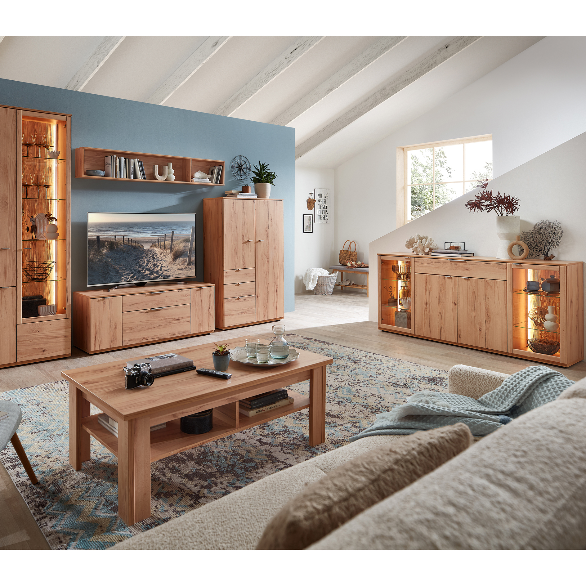 LED-Rückwandbeleuchtung - 2 Schienen - 142 cm