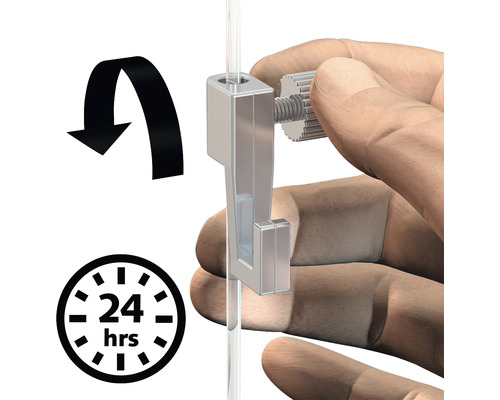 Ophanghaken 4 kg zilvergrijs 2-pack