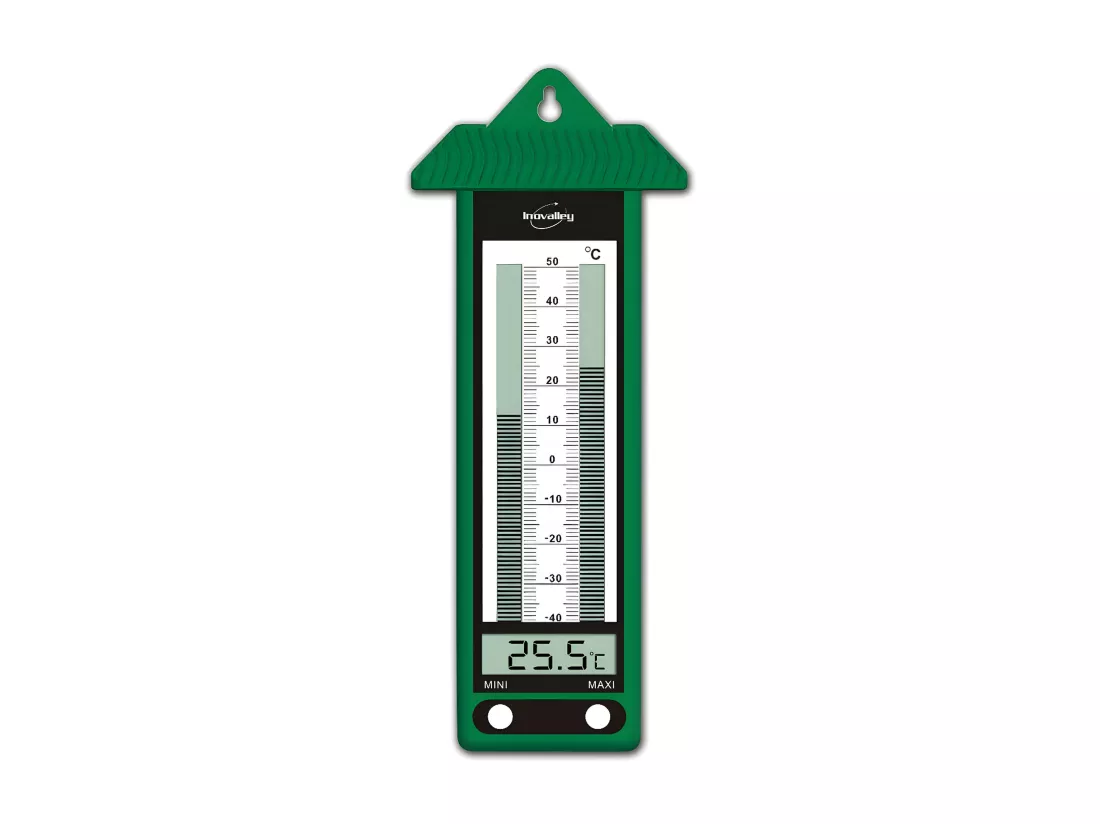 Thermomètre électronique MINI MAXI vert