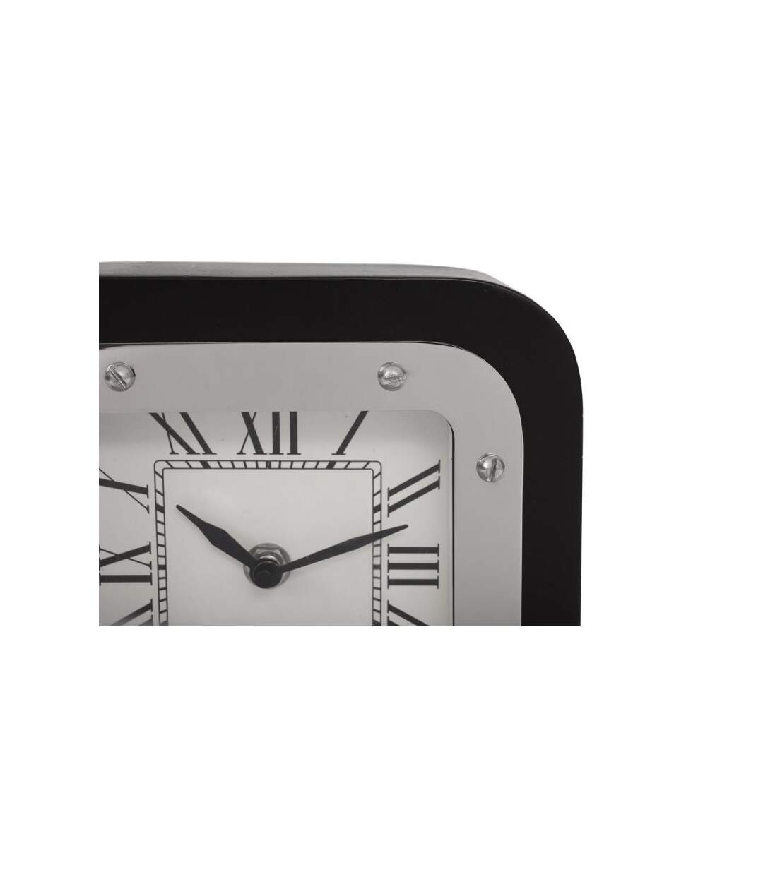 Paris Prix - Horloge à Poser vouman 17cm Argent & Noir