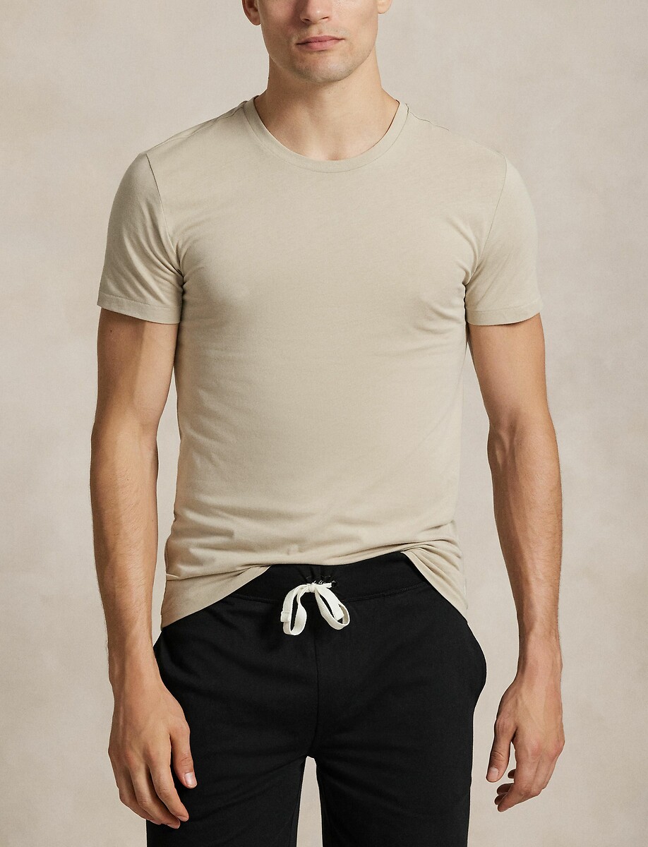 POLO RALPH LAUREN<br>Conjunto de 3 camisas ajustadas com gola redonda