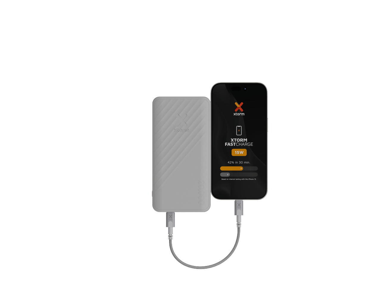 Xtorm - 15W FastCharge Go2 Powerbank 20.000 - Ash White
