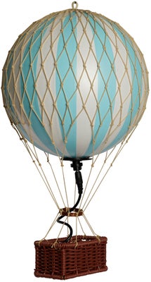 Authentic Models Luftballong Travels Light LED Lys, Lyseblå