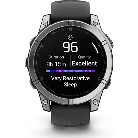 Garmin Fenix E smartwatch - sort/sølv