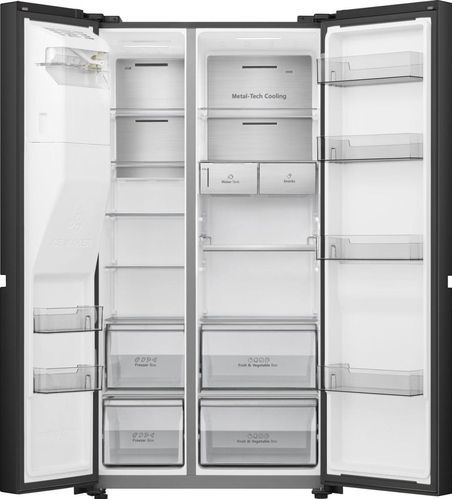 Hisense - RS818N4TFC - Amerikaanse Koelkast - Zwart - 632 Liter - Energielabel C