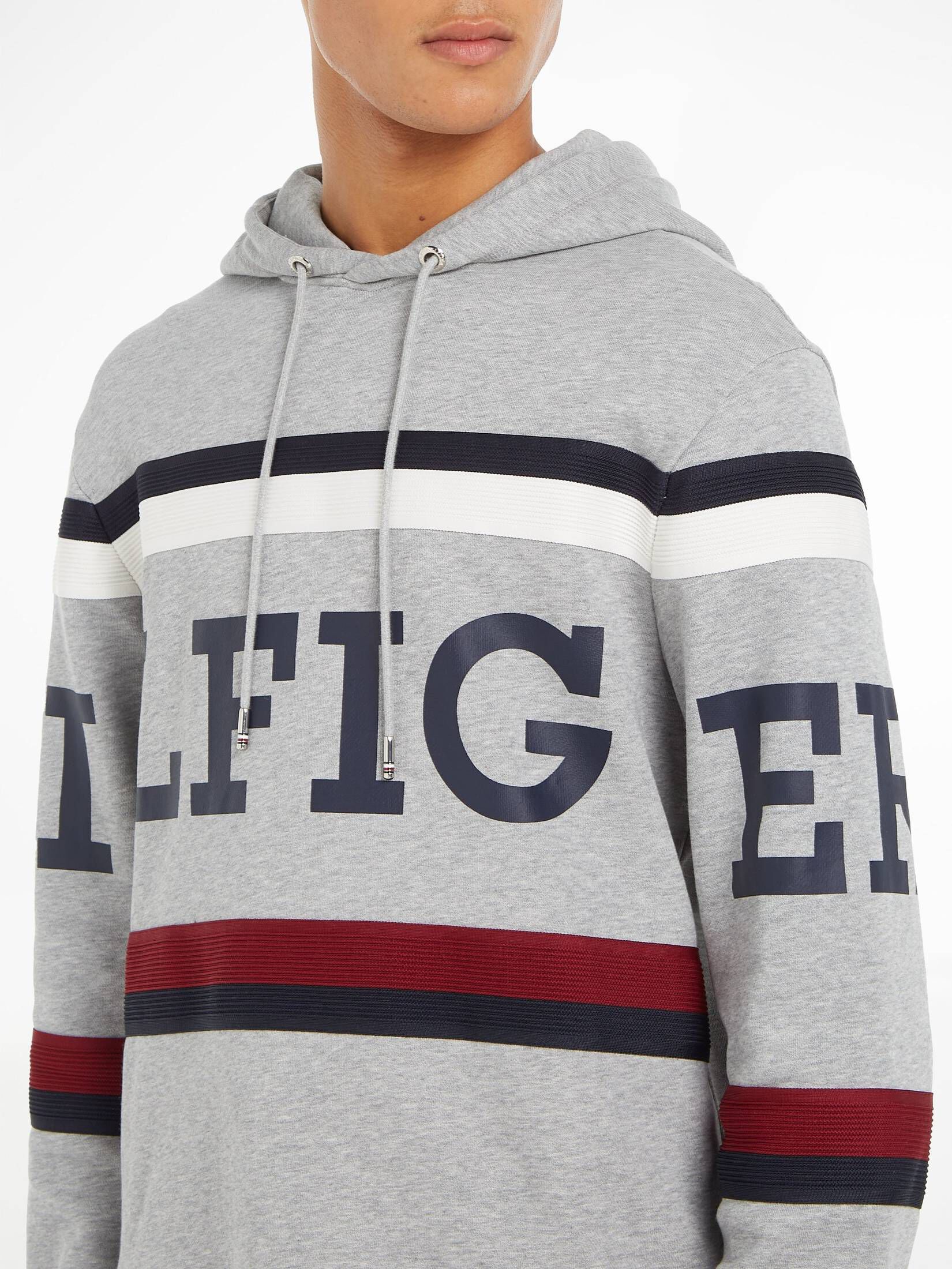 Tommy Hilfiger| Herren Hoodie GLOBAL STRIPE MONOTYPE