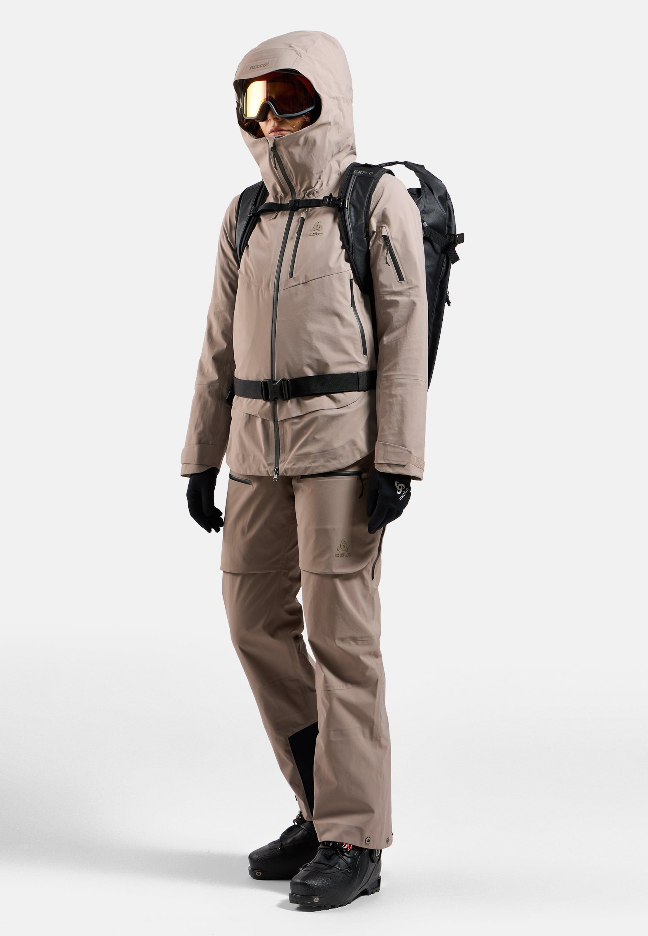 X-Alp 3L Hardshell-Skihose in cinder