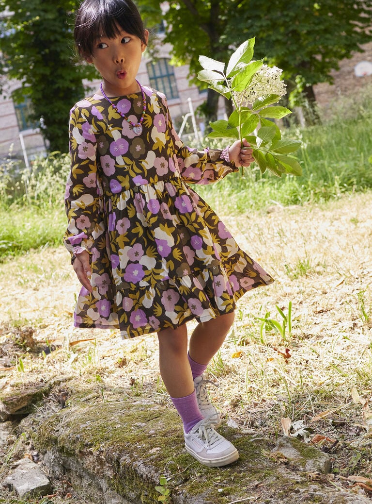 Robe multicolore à imprimé fleuri fille