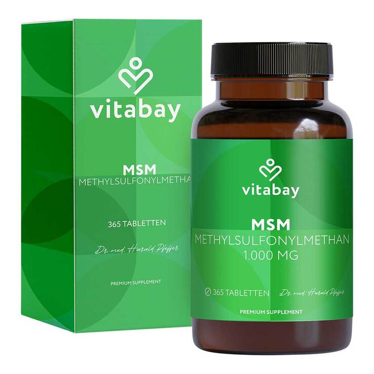 MSM 1000 mg Methylsulfonylmethan vegan Tabletten, 365 St