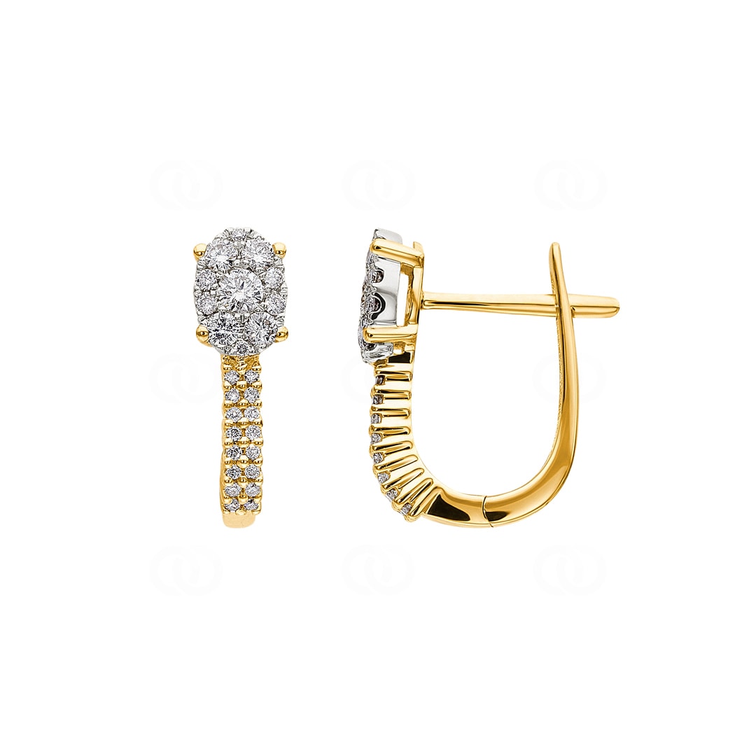0.45 Karat Diamant-Kreolen 750/18 K Gelbgold