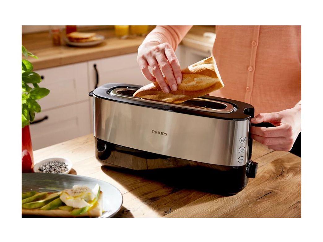 TORRADEIRA 1 FENDA PHILIPS HD2692/90 INOX 950W