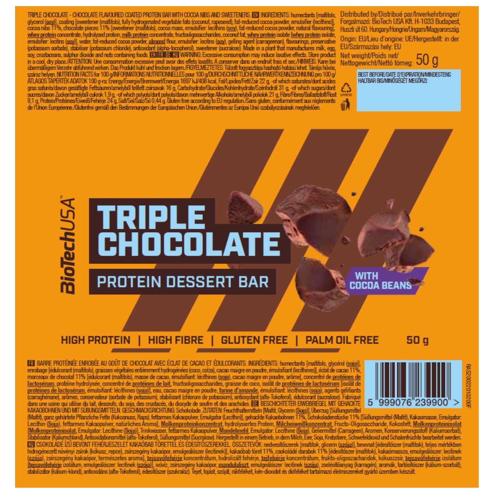 Barra de proteína Biotech USA Dessert 50g