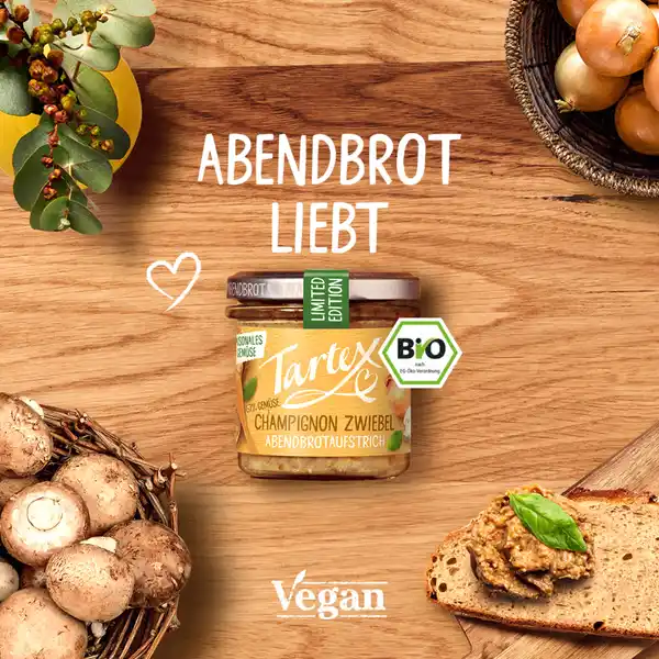 Champignon Zwiebel Abendbrotaufstrich