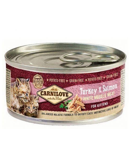Carnilove Cans Kitten Turkey & Salmon - Kattenvoer - Kalkoen Zalm 100 g