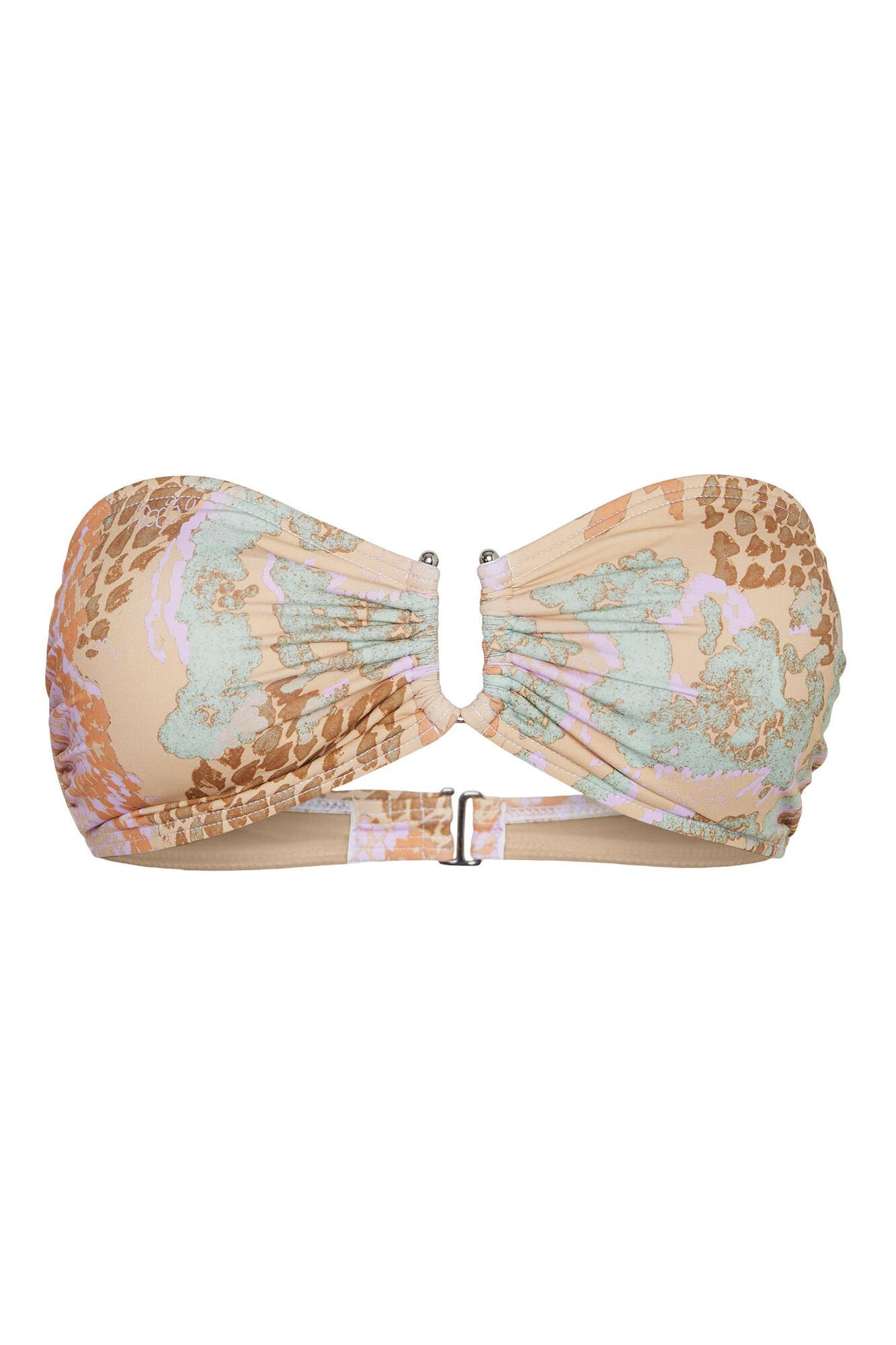 Top de biquíni bandeau - Marrom