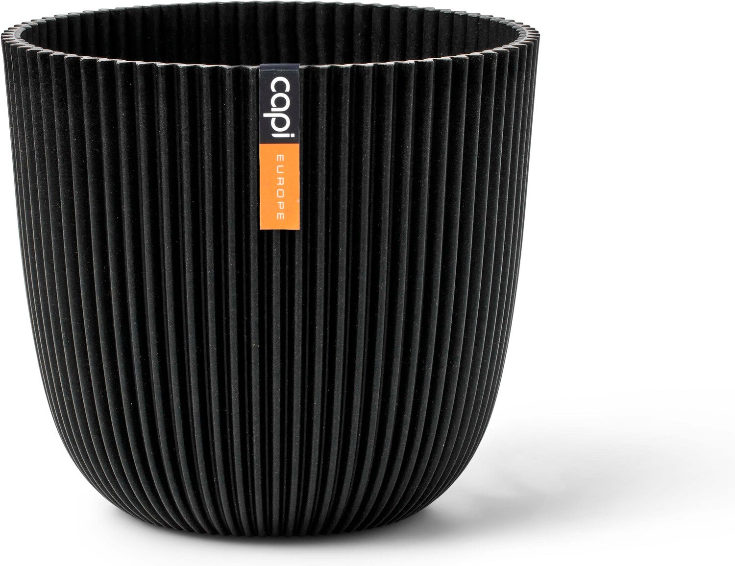 Capi Europe bloempot Groove Textile zwart D 16,5 H 15 cm