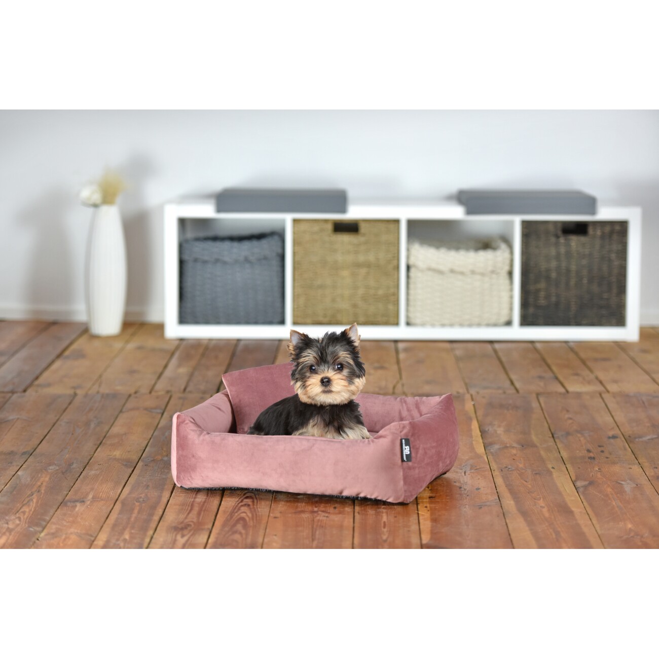 Rohrschneider ® Hundebett inkl. Gratis-Beigabe, Kuschelsofa altrosa S