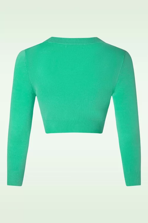 Mak Sweater Shela Cropped cardigan in opaal