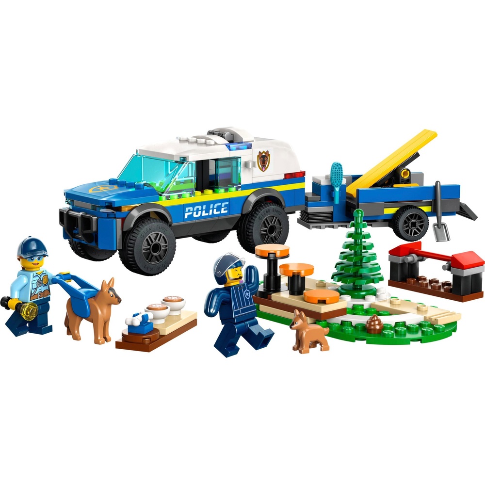 LEGO City 60369 Mobiles Polizeihunde-Trainingsset mit Spielzeugauto