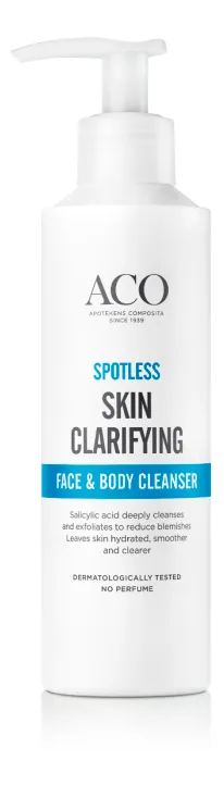 ACO Spotless Skin Clarifying Face & Body Cleanser - 200 ml.