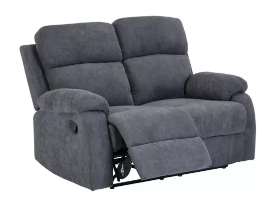 Canapés 3 places 2 places et un fauteuil relax en tissu TOLZANO - Anthracite