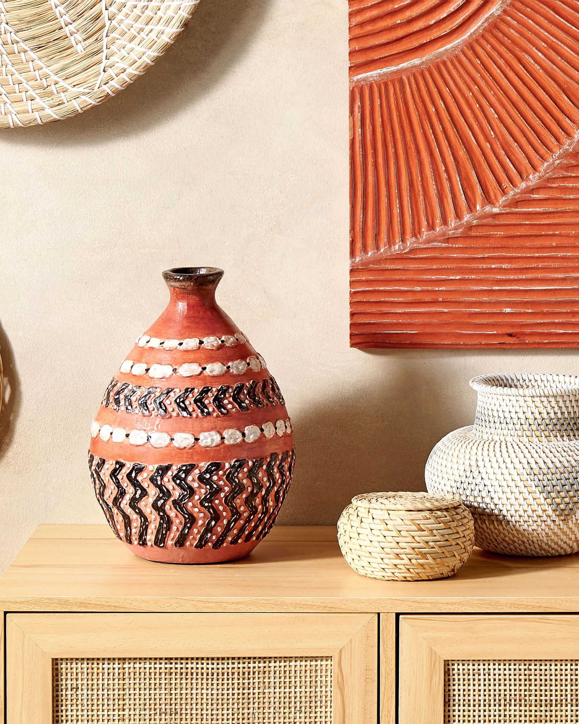 Decoratieve vaas KUMU Keramiek 36 cm Bruin
