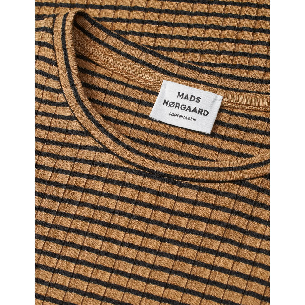 Køb Mads Nørgaard Ermine/Black 5X5 Stripe Talika Bluse