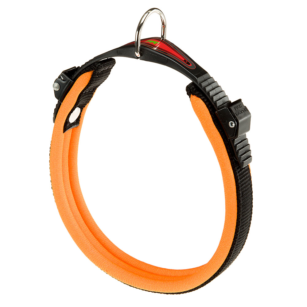 Collier ergonomique pour chiens ergofluo c15/42 avec rembourrage et fermeture à micro-régulation