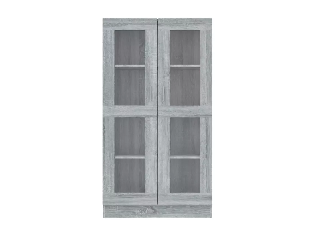 Armoire à vitrine Sonoma gris 82,5x30,5x150cm Bois d'ingénierie
