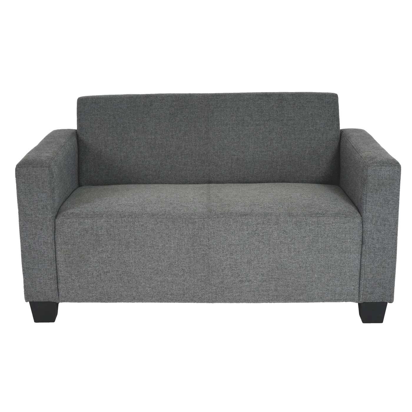 Sofa-Garnitur Couch-Garnitur 2x 2er Sofa Moncalieri Stoff/Textil ~ grau