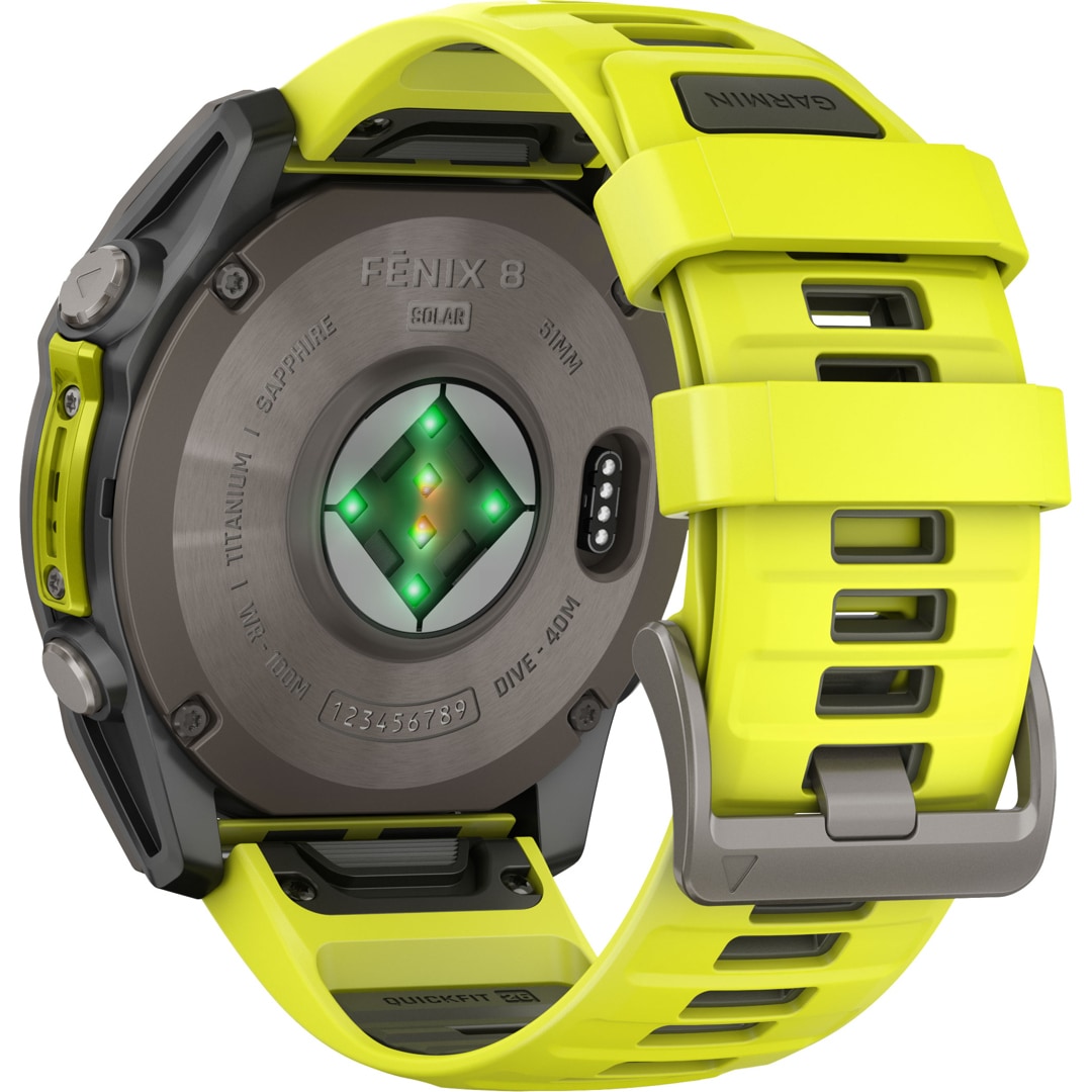 Garmin Fenix 8 - 51mm SOLAR Sapphire Graphit / Gelb