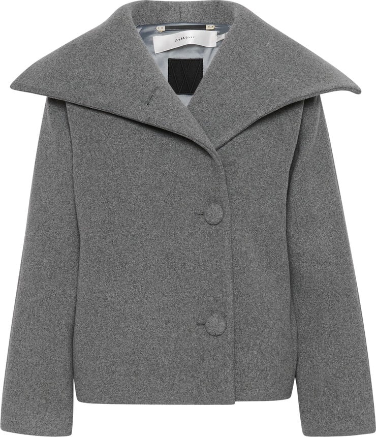 InWear PerryIW Short Coat Granite melange
