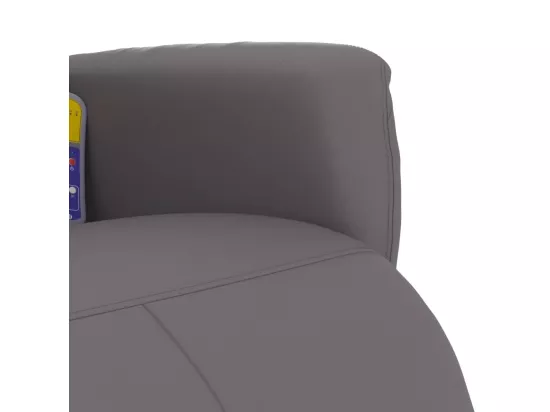 Fauteuil inclinable massant repose-pieds gris similicuir