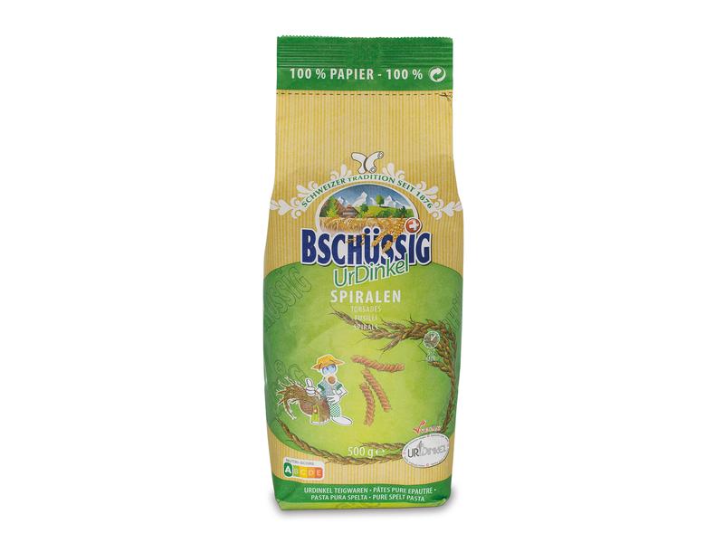 Bschüssig Teigwaren   UrDinkel Spiralen 500 g UrDinkel Spiralen