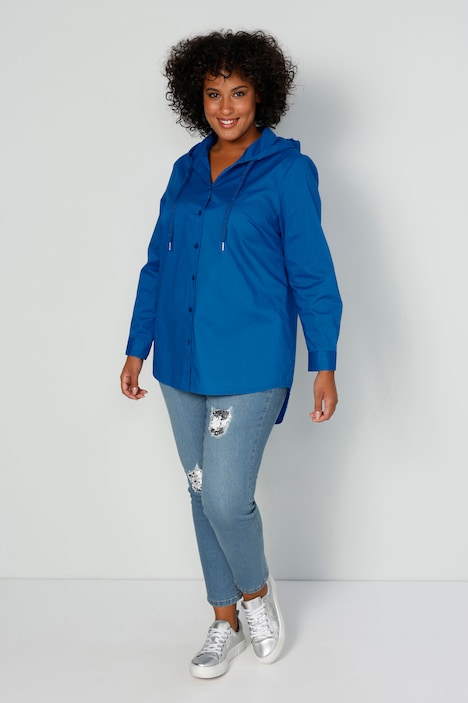 Bluse, Kapuze, Langarm